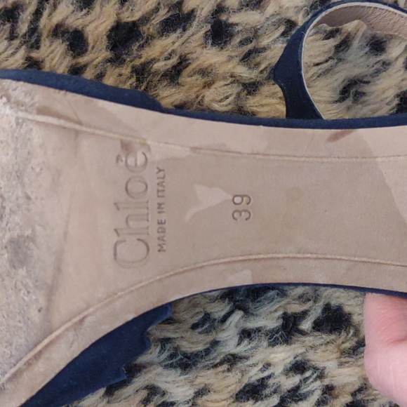 Chloe Lauren Scalloped D'orsay Heel Sz. 39 - Picture 5 of 7